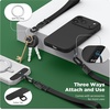 SURPHY Phone Wrist Strap, Keychain Wristlet, Wrist Phone Lanyard with Cellphone Tether Tab, Premium Metal Key Chain, Keychains for Women and Men, Cellphone Charm, Stone(Black)