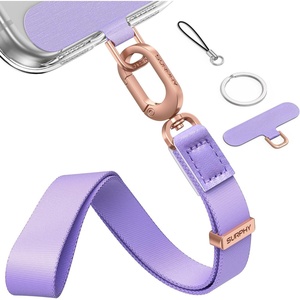 SURPHY Phone Wrist Strap, Keychain Wristlet, Wrist Phone Lanyard with Cellphone Tether Tab, Premium Metal Key Chain, Keychains for Women and Men, Cellphone Charm, Stone(Purple)