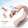 SURPHY Elastic Phone Wrist Strap, Phone Lanyard, Key Chain Lanyards | Stretchy Keychain Wristlet with 360° Swivel Snap Hook, Braided Elastic Phone Strap with Phone Tether Tab(Pink)