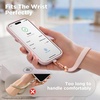 SURPHY Elastic Phone Wrist Strap, Phone Lanyard, Key Chain Lanyards | Stretchy Keychain Wristlet with 360° Swivel Snap Hook, Braided Elastic Phone Strap with Phone Tether Tab(Pink)