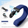 SURPHY Elastic Phone Wrist Strap, Phone Lanyard, Key Chain Lanyards | Stretchy Keychain Wristlet with 360° Swivel Snap Hook, Braided Elastic Phone Strap with Phone Tether Tab(Deep Blue)