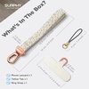 SURPHY Elastic Phone Wrist Strap, Phone Lanyard, Key Chain Lanyards | Stretchy Keychain Wristlet with 360° Swivel Snap Hook, Braided Elastic Phone Strap with Phone Tether Tab(Starlight Dots)