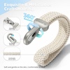SURPHY Elastic Phone Wrist Strap, Phone Lanyard, Key Chain Lanyards | Stretchy Keychain Wristlet with 360° Swivel Snap Hook, Braided Elastic Phone Strap with Phone Tether Tab(A- Stone)
