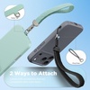 SURPHY Elastic Phone Wrist Strap, Phone Lanyard, Key Chain Lanyards | Stretchy Keychain Wristlet with 360° Swivel Snap Hook, Braided Elastic Phone Strap with Phone Tether Tab(Black)