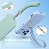 SURPHY Elastic Phone Wrist Strap, Phone Lanyard, Key Chain Lanyards | Stretchy Keychain Wristlet with 360° Swivel Snap Hook, Braided Elastic Phone Strap with Phone Tether Tab(Green)