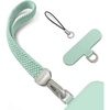 SURPHY Elastic Phone Wrist Strap, Phone Lanyard, Key Chain Lanyards | Stretchy Keychain Wristlet with 360° Swivel Snap Hook, Braided Elastic Phone Strap with Phone Tether Tab(Green)