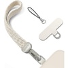 SURPHY Elastic Phone Wrist Strap, Phone Lanyard, Key Chain Lanyards | Stretchy Keychain Wristlet with 360° Swivel Snap Hook, Braided Elastic Phone Strap with Phone Tether Tab(A- Stone)